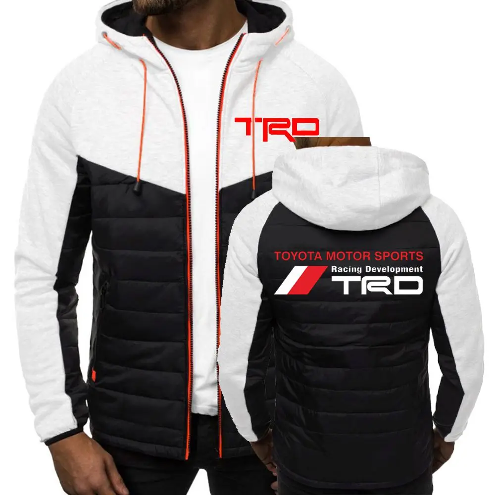 

Men's Hoodies Car Toyota Hip Hop Padded jacket Motorsport TRD Logo Fashion Print Unisex Coats Male Casual Sport Zipper Tops