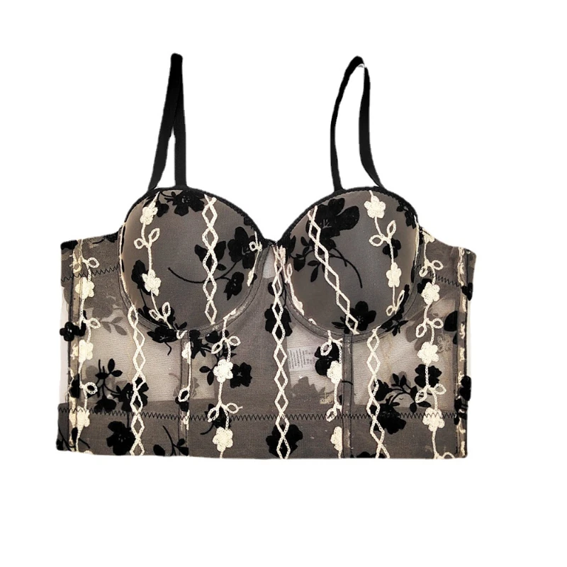 

Wedding Printed Camisole Bralet Bustier Sling Lingerie Lace Breathable Sexy Espartilho Lenceria Femenina Tank Top Sling Lingerie