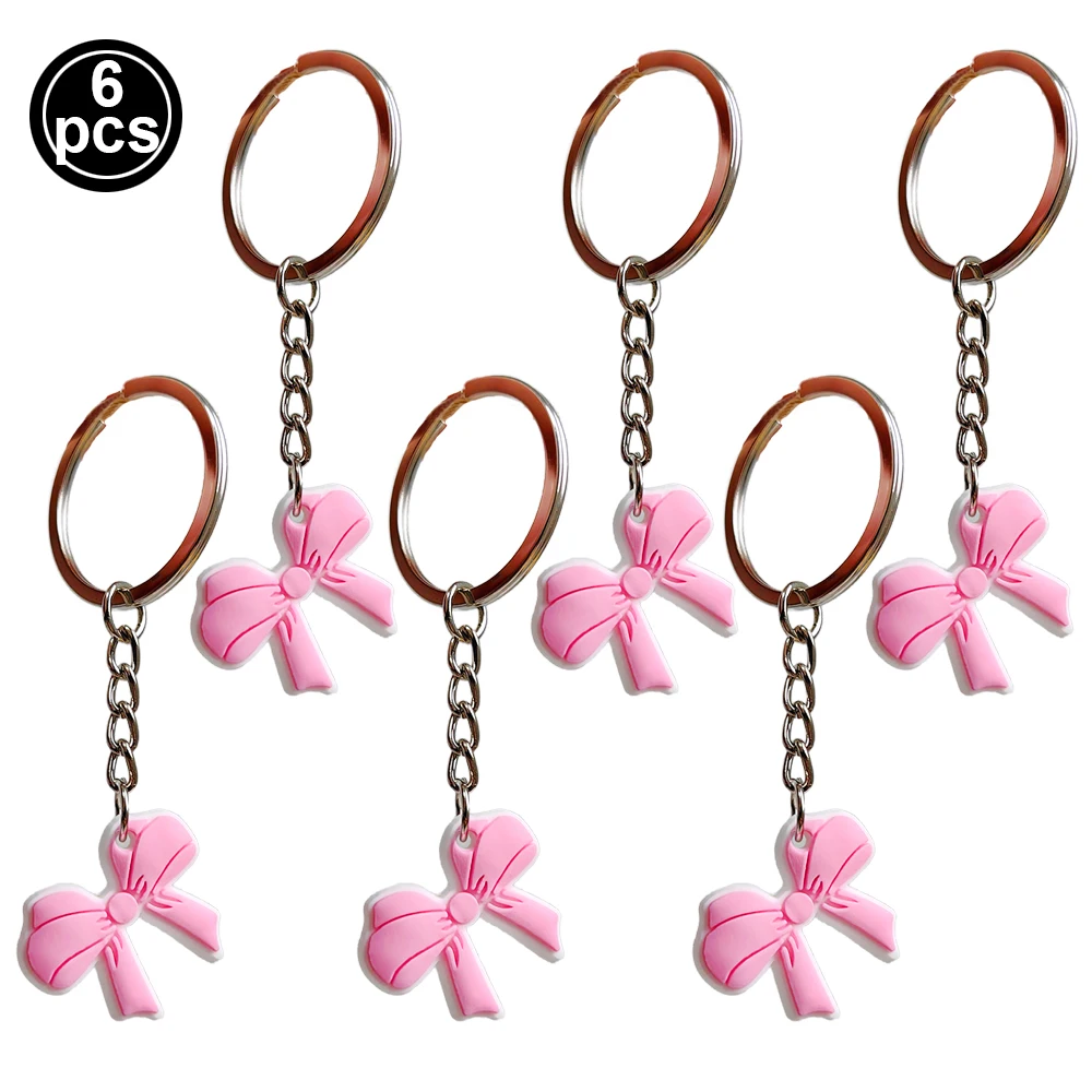 

PartiesTour Акриловые брелки с розовым бантом 6/12 шт.