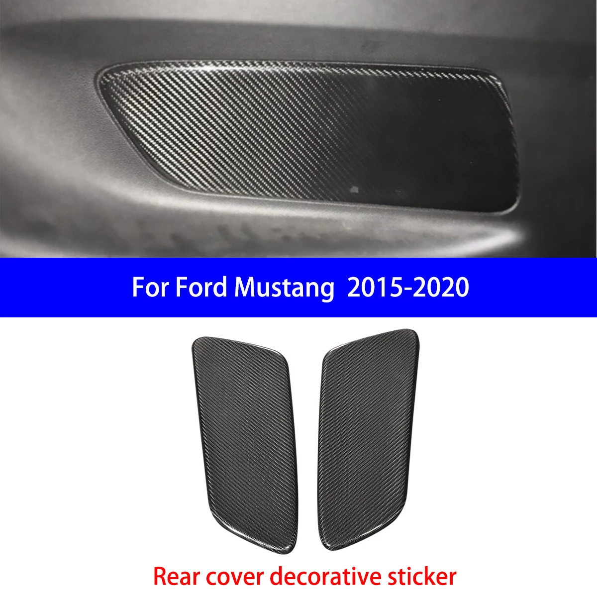 Фото Подходит для Ford Mustang Dry, задняя крышка из углеродного волокна/камера/рамка противотуманного фонаря/передняя решетка/задняя жалюзи, декоративные детали №2