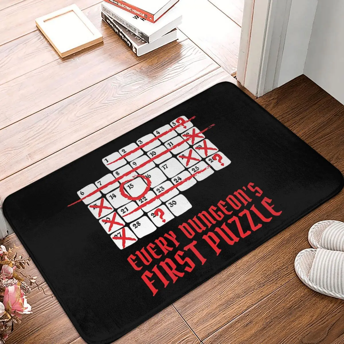 

DnD Game Non-slip Doormat Bath Mat Dungeon Puzzle Calendar Floor Carpet Entrance Door Rug Indoor Decor