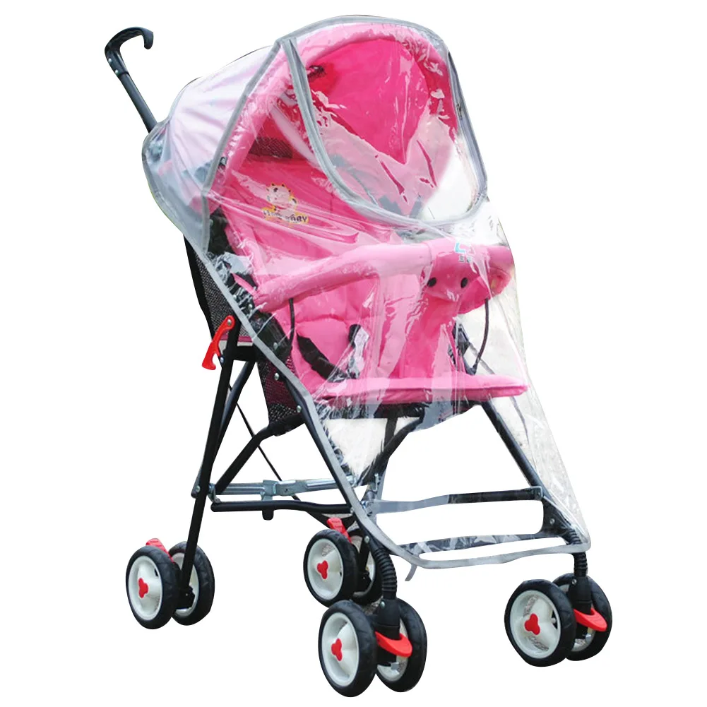

Breathable Rain Cover Waterproof Windproof Dust Shield Pushchairs Baby Stroller Accessories Travel Portable PVC Universal Zipper