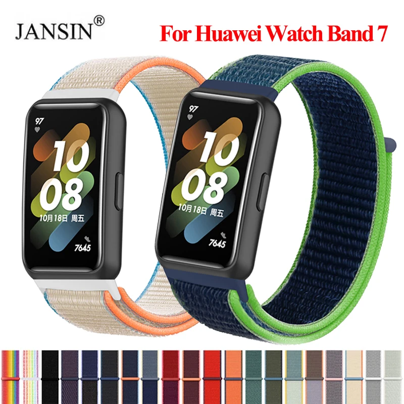 

Спортивный нейлоновый ремешок для Huawei Band 7, сменный Браслет, ремешок для Huawei Band 7, ремешок 7, аксессуары для ремня
