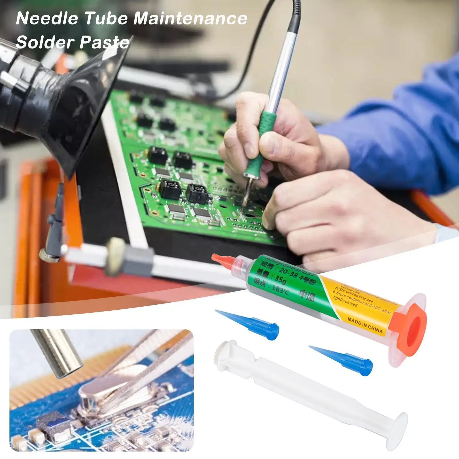 

New Type Low Temperature Lead-free Syringe Smd Solder Paste Flux For Soldering Led Sn42bi58 Repair Welding Paste Tool L7n8