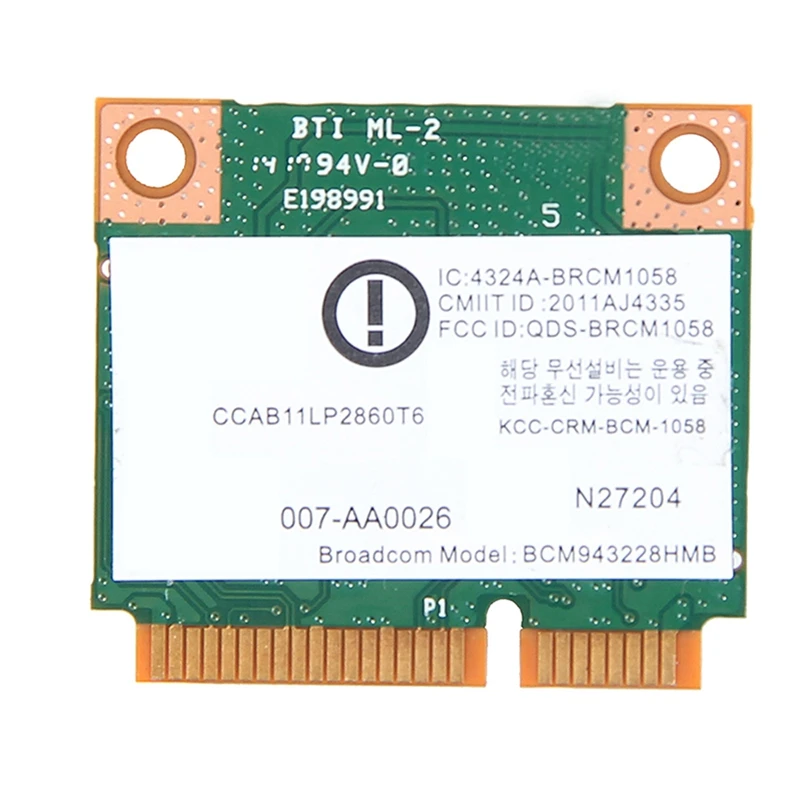 Двухдиапазонный 300 Мбит/с BCM943228HMB для Bluetooth 802.11A/B/G/N беспроводная карта Wi-Fi