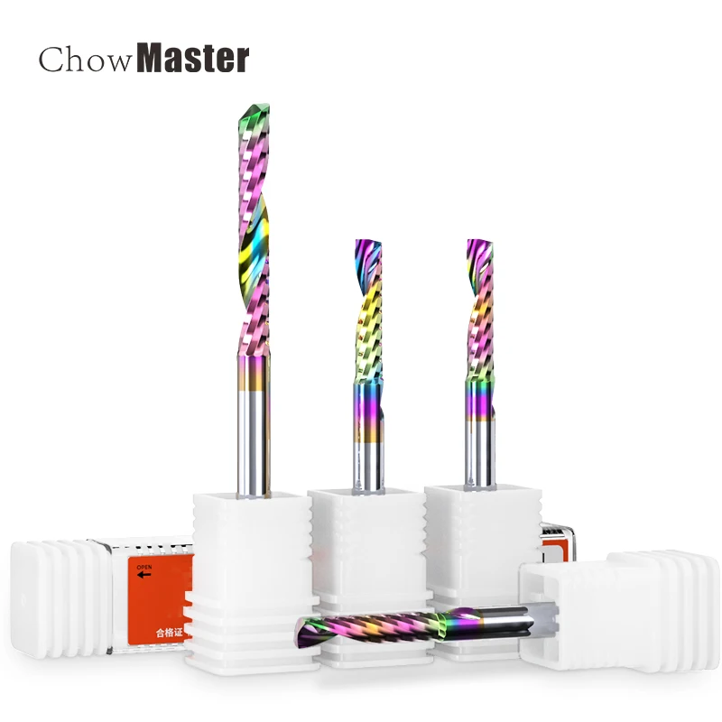 

CNC end mill single flute helical milling cutter milling cutter for MDF carbide milling cutter PVC woodworking milling cutter