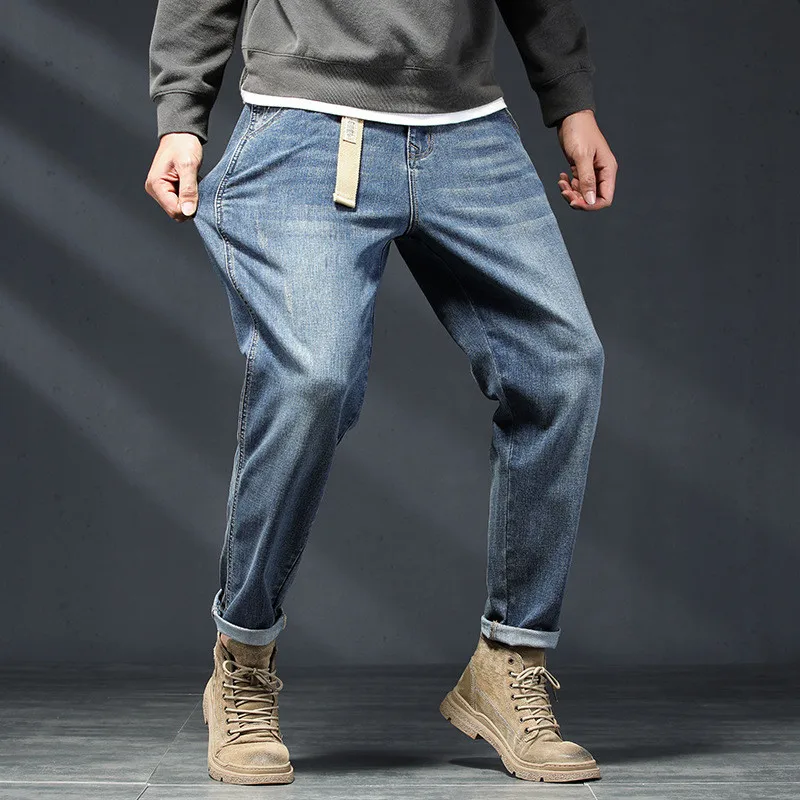 2022 New Winter Autumn Mens Cotton Casual Jeans for Men High Quality Male Pants
