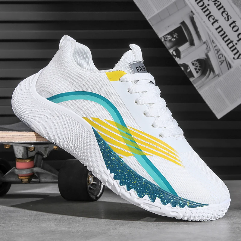 2023 Men's Running Casual Shoes Light Color Sports Large Outdoor Breathable Mesh Fashion Tennis for Men Sneakers Male 39-44