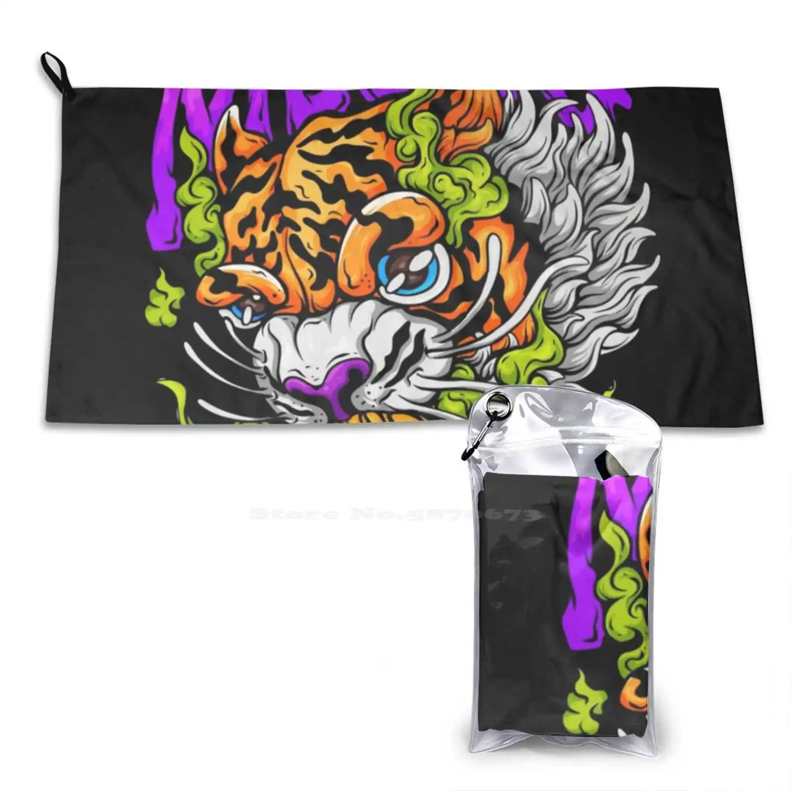 Мягкие спортивные полотенца Meong на заказ домашние уличные тигровые Мультяшные