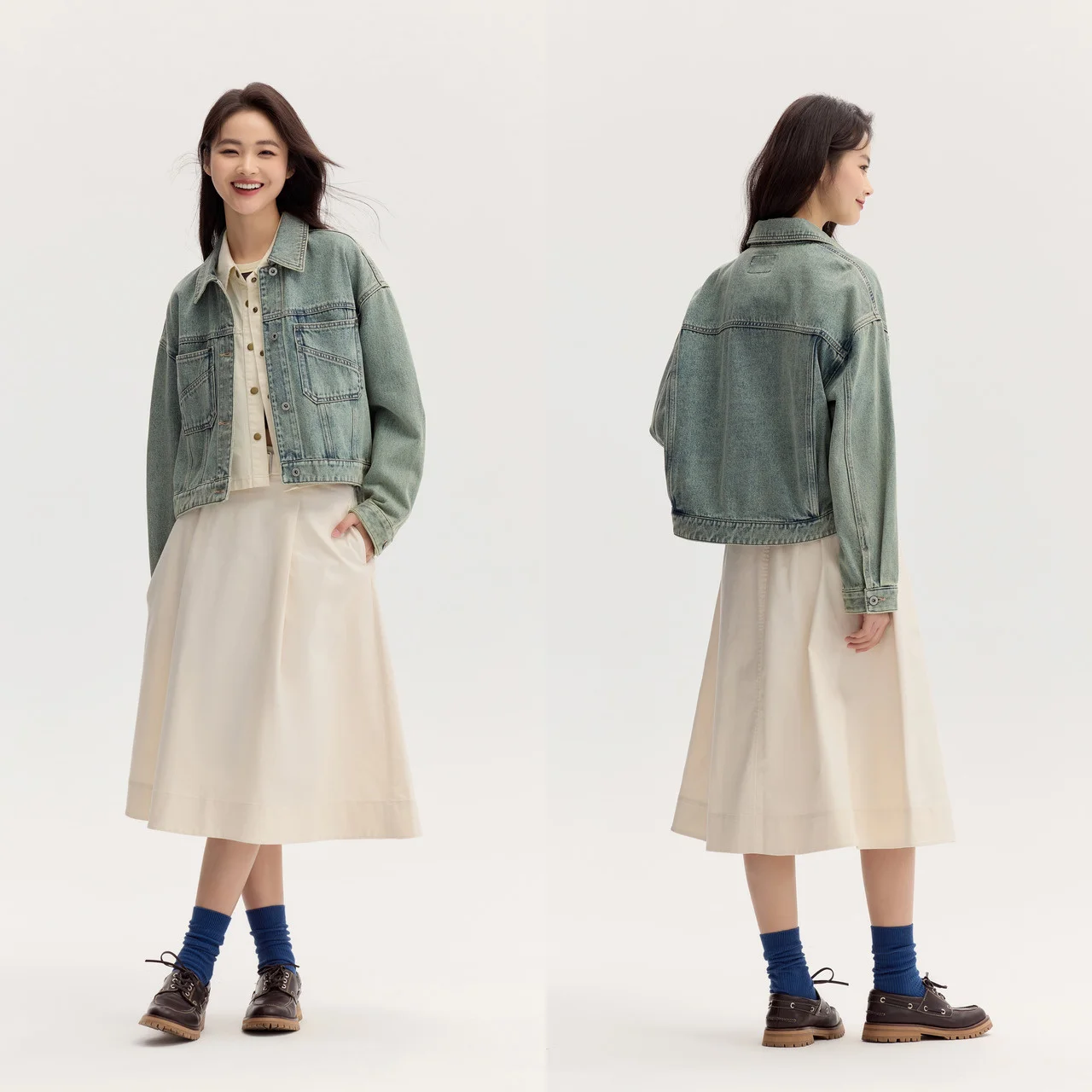 Женская джинсовая куртка Senma осень 2024