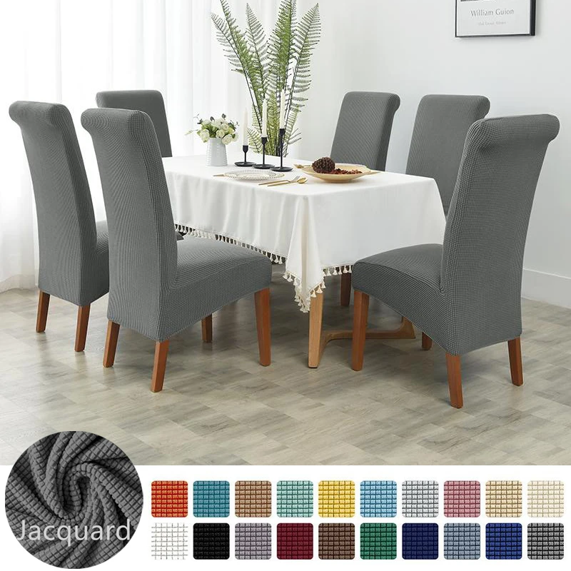 Cover Jacquard Xl Size Chair Covers Dining Room Kitchen Offi