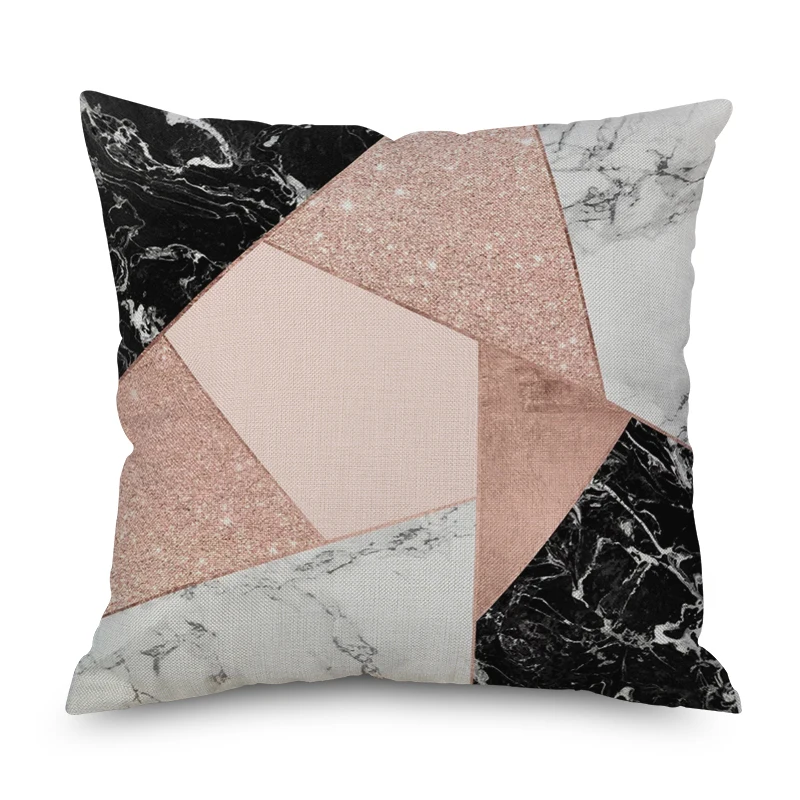 

Modern Ins Nordic Style Cotton Linen Sofa Cushion Cover Irregular Geometric Pattern Throw Pillow Case Cushion