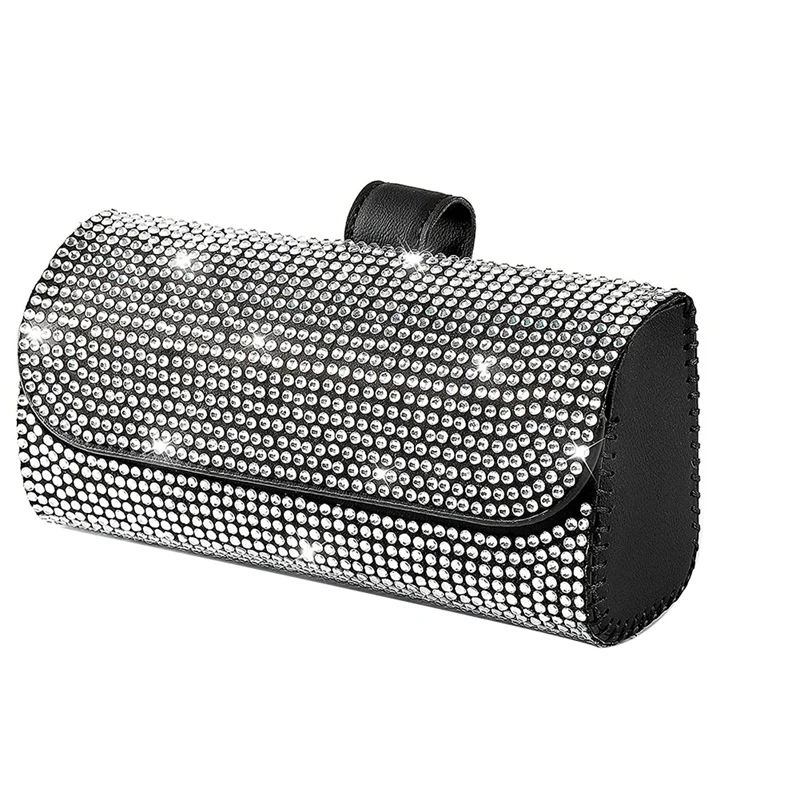 

Блестящий держатель солнцезащитных очков для автомобильного солнцезащитного козырька, Женский органайзер для автомобильных очков, защитн...