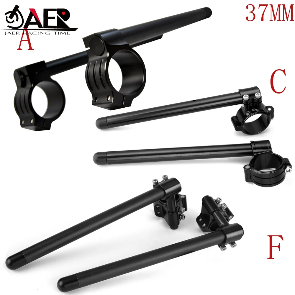 Регулируемый Алюминиевый зажим для руля мотоцикла с ЧПУ JAER 37 мм подходит