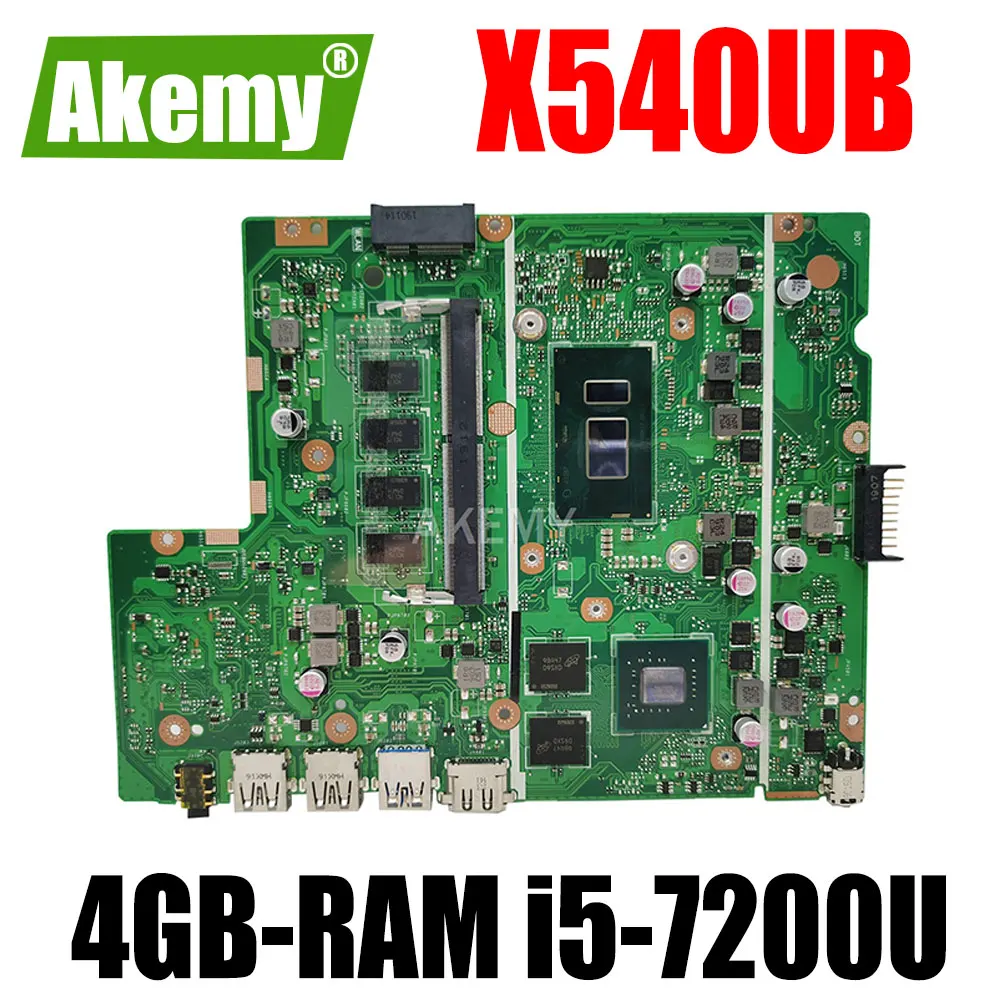 

Материнская плата Akemy X540UB для ноутбука с 4GB-RAM I5-7200U (V2G), для Asus X540UB X540UV X540UBR, оригинальная материнская плата 90NB0IM0-R00060