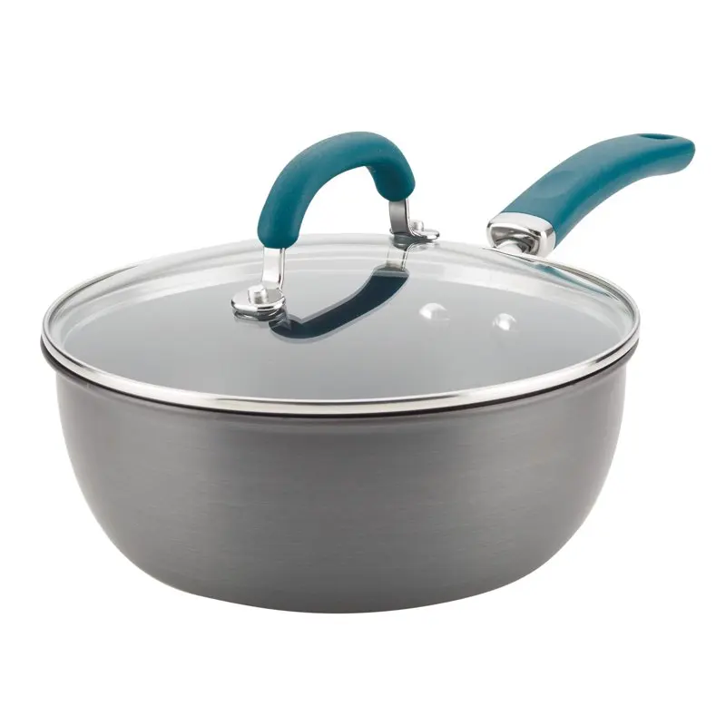 

POPTOP Create Delicious Hard Anodized Aluminum Nonstick Everything Pan, 3 Quart, Gray