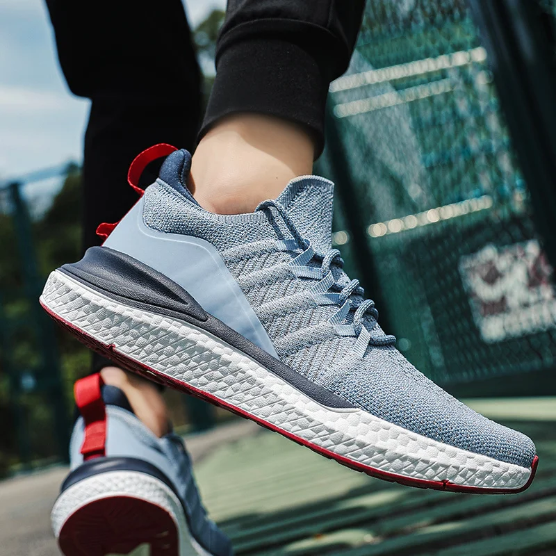 SALUDAS Sneakers 5 Fishbone Locking System Men Sports Shoes Light Running Stretch Breathable Knit Trainers Women Sneakers