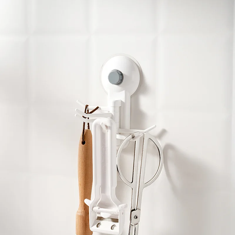 

Rotatable Seamless Adhesive Hook Strong Bearing Stick Hook Living Room Wall Hanger Bathroom Kitchen supplies Hooks Dropshipping