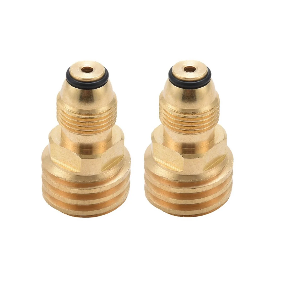 

2Pc Propane Gas Adapter Converts LP Tank Service Valve to QCC1/Type1 Outlet Brass Adapter