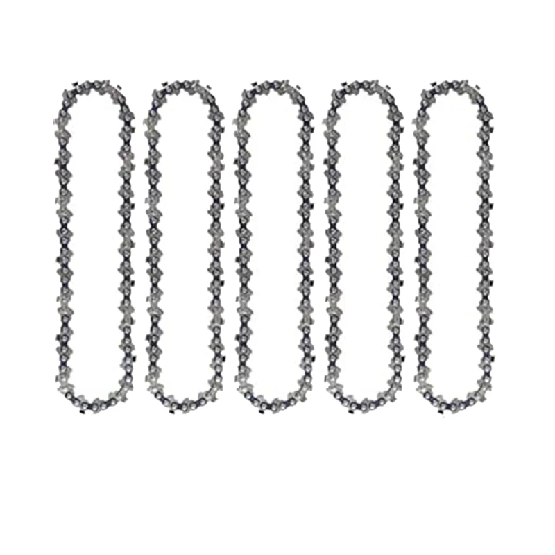 (5 PACK) Mini Chainsaw Chain Replacement For Cordless Electric Portable All 6 Inch Mini Chainsaw Guide Saw Chain 4 Inch