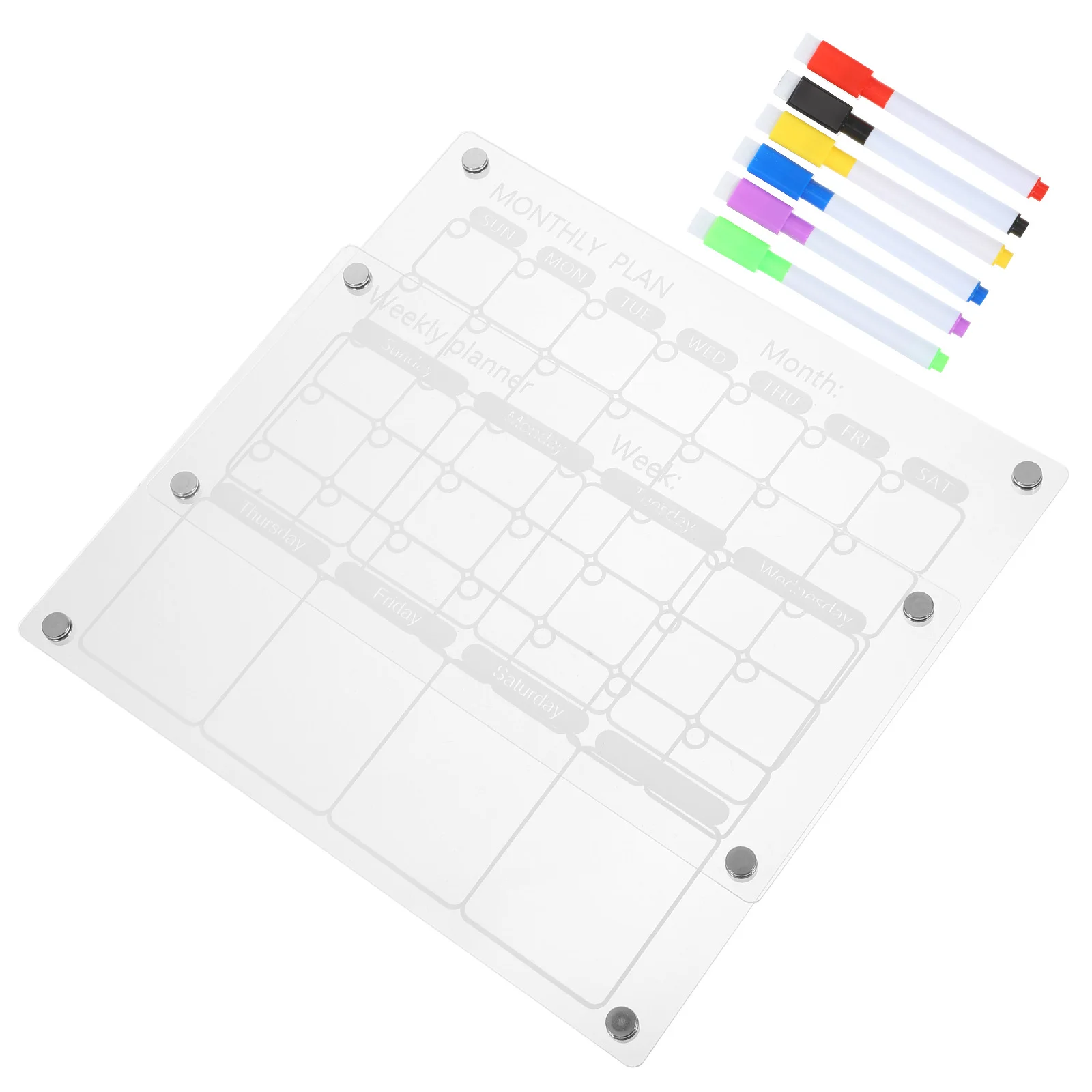 

Three-dimensional Office Wall Sticker Acrylic Magnetic Clear Board Refrigerators