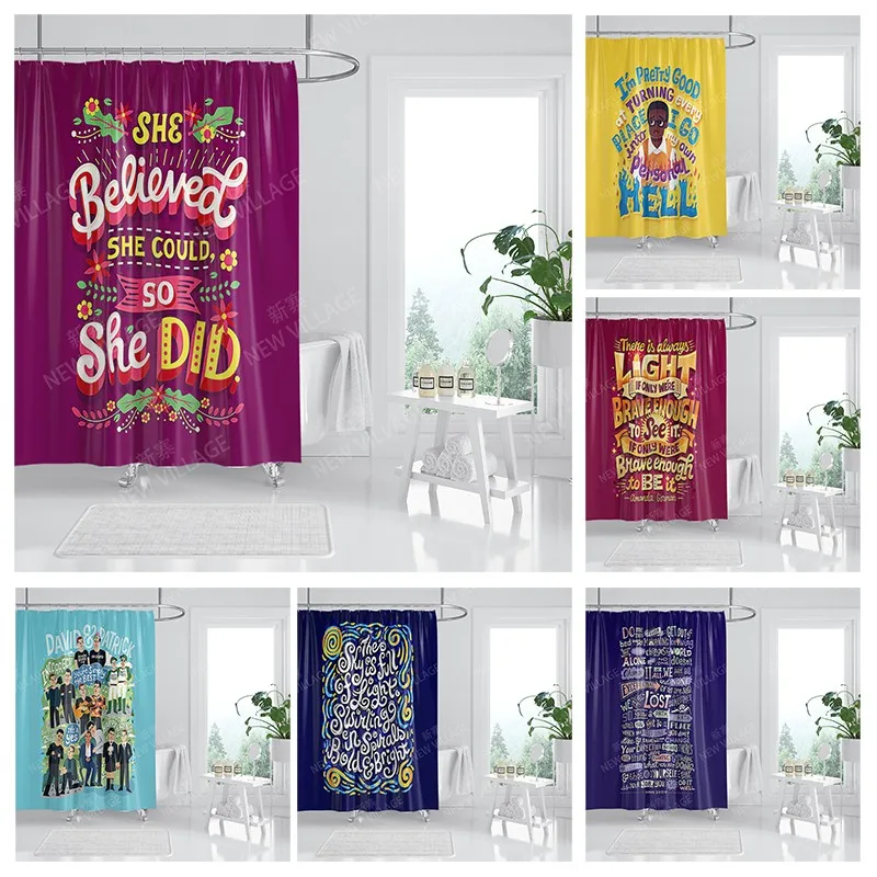 

Водонепроницаемые тканевые занавески для душа, занавески для ванной, аксессуары, занавеска для ванной, для душа, 180x200 см, 240*200, аниме, украшен...