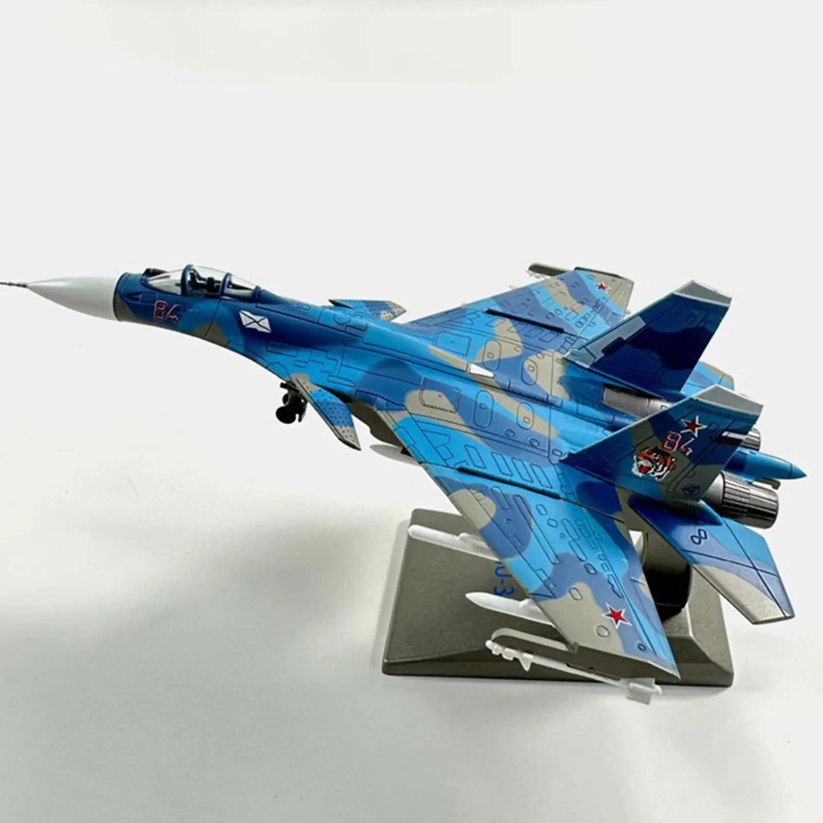 Фото Литая под давлением модель самолета, игрушка 1:100, имитация истребителя SU-33 для декора комнаты №2