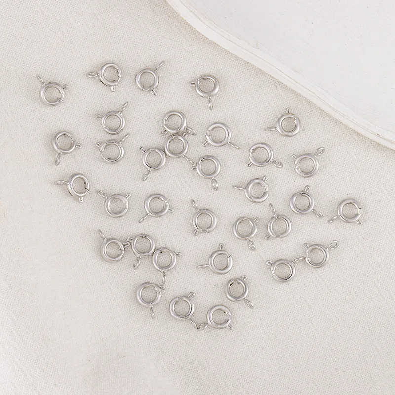 Spring Ring Clasp Copper Round Diy Necklace Bracelet Accessories Jump Polished Handmade Craft Jewelry Findings