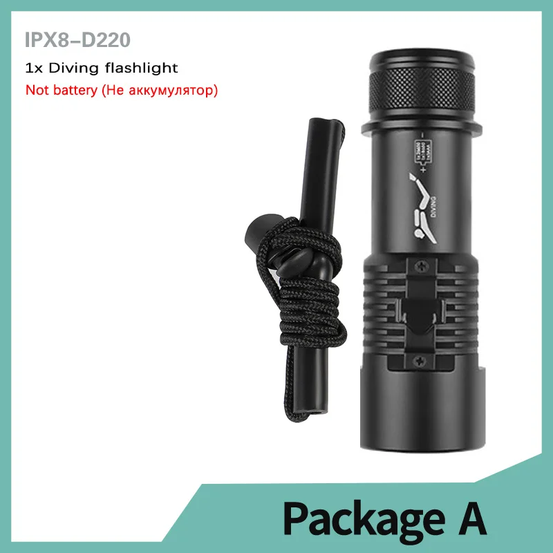 

ANTEAM Профессиональный водонепроницаемый фонарь для дайвинга XHP70