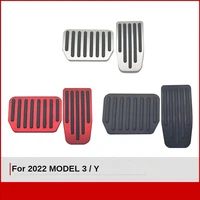 for tesla model3 2022 pedal pads covers model 3 y 2021 accessories aluminum alloy accelerator brake rest tesla model three