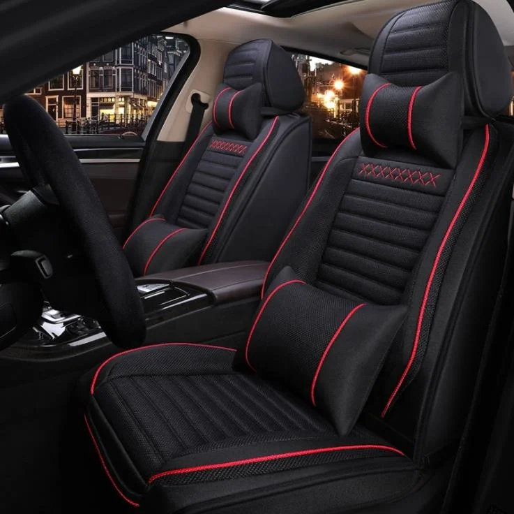 

Universal Size 3D Fully Covered Linen / Flax Car Seat Cover P12404