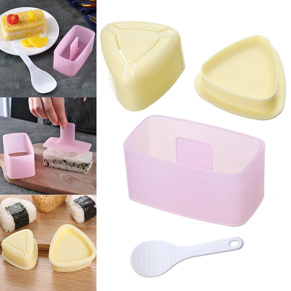 

Горячие 3 шт. DIY Onigiri трафарет классический треугольный рисовый шариковый трафарет мусуби пресс для детей Ланч бенто суши трафарет домашний ...