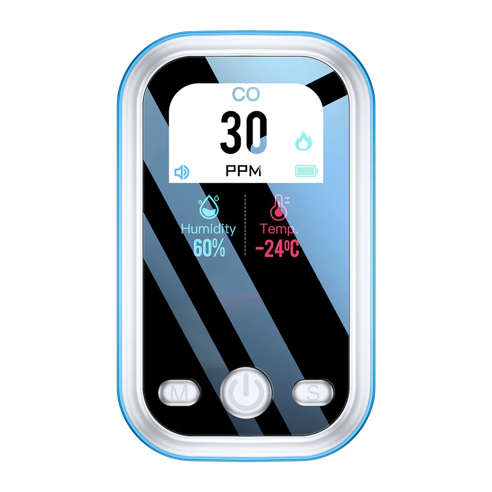 

Mini CO Concentration Detector 3 IN 1 Portable Carbon Monoxide Detector Air Quality Monitor CO Temperature Humidity