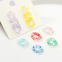 6pcslot 1623mm acrylic resin colourful oval circle chain connector charms for diy fashion jewelry making accessories