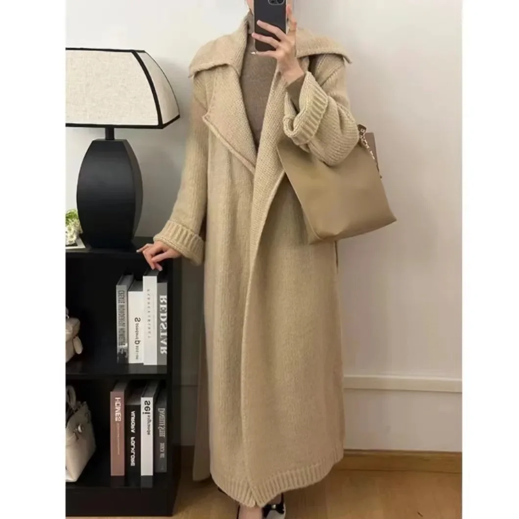 SuperAen оранжевый длинный свитер в европейском и американском стиле женские