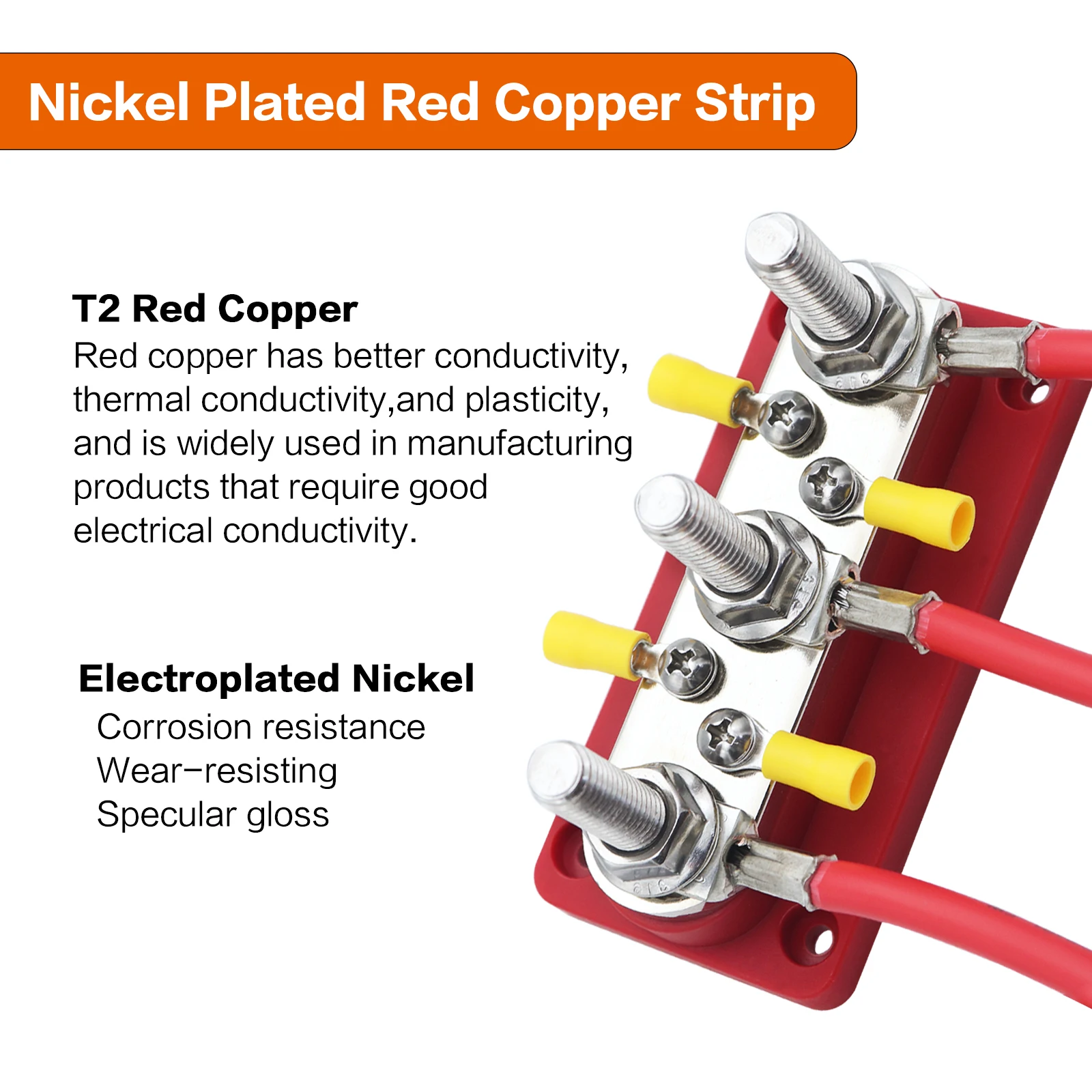 300A powerbar 3xterminal Stud 4x8 #-32 никелевые винты покрытый медный Электрический Стандартный