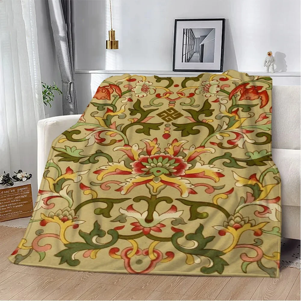 Роскошное одеяло с художественным узором пара одеял для декоративного дивана