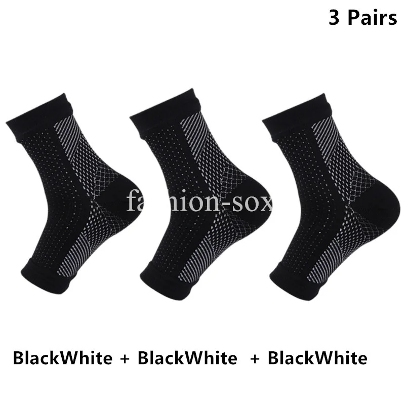 

3 Pairs Ankle Brace Compression Sleeve Plantar Fasciitis Sock for Achilles Tendonitis,Joint Pain,Reduces Swelling,Heel Spur Pain