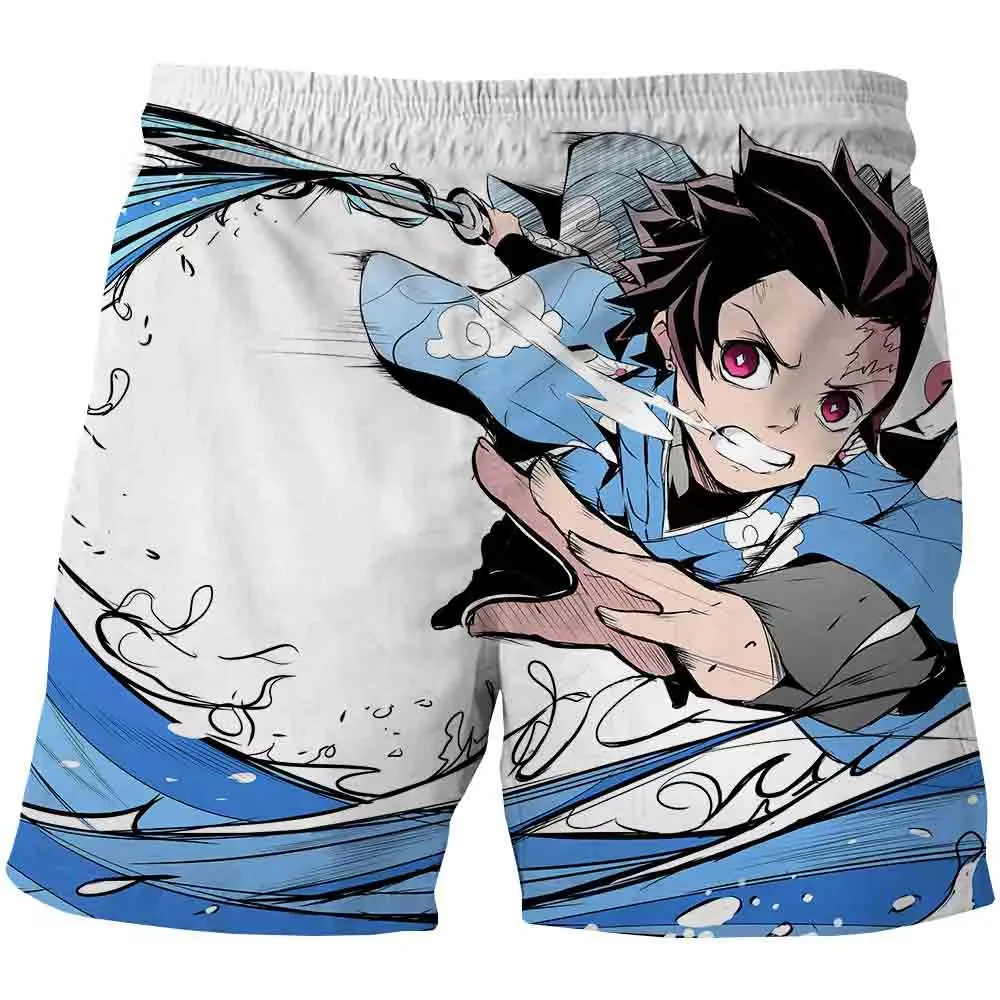 

2022New Slayer Anime 3D Print Men Swimming Trunks Swimwear Shorts Beachwear Men Beach Shorts Swimsuit Surf Board Quick Dry Brief