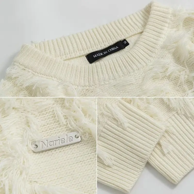 Пуловеры с кисточками мужские мешковатые мягкие теплые свитера повседневные