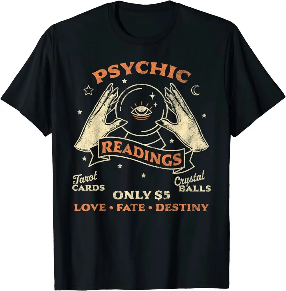 Fortune Teller Psychic Readings Tarot Crystal Ball Vintage T-Shirt