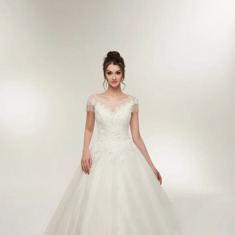 Идеальные свадебные платья трапециевидной формы для женщин кружевные с принтом
