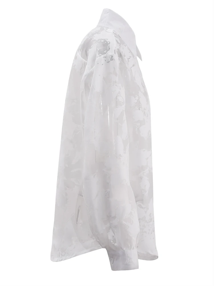 EAM женская черно-белая тонкая перспективная блузка большого размера новая