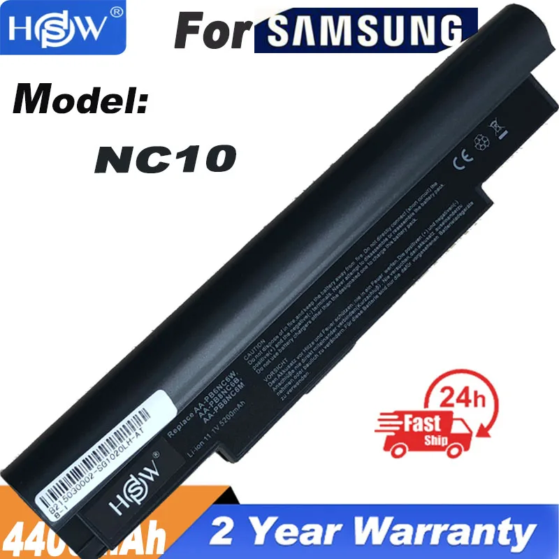 Аккумулятор на 4400 мА · ч для Samsung NC10 10,2 дюйма NP-NC10 NC20 ND10 ND20 N110 N120 N130 N135 AA-PB1TC6B