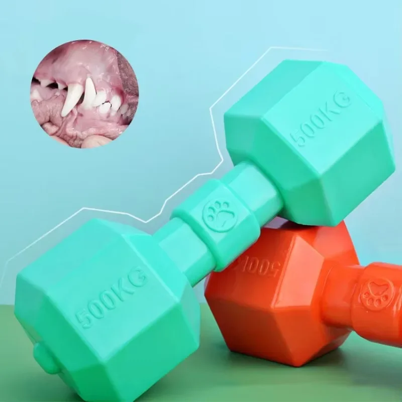 TPR Гантели Игрушка для собак Pet Nibbling Training Писклявая игрушка игры и взаимодействия