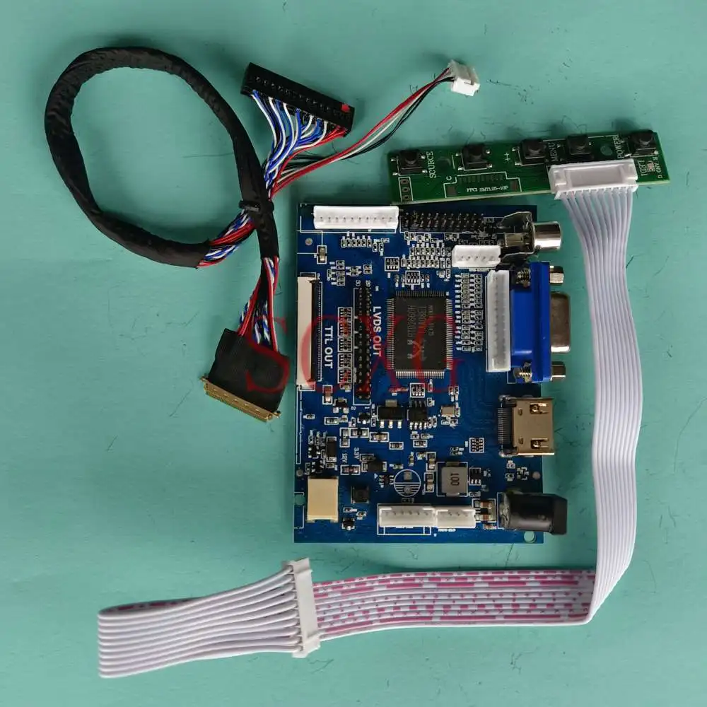

Подходят для планшетов с LVDS-разъемами диагональю 17,3 дюйма, VGA + AV + HDMI, комплект для самостоятельной сборки, матричная плата контроллера с ЖК-д...