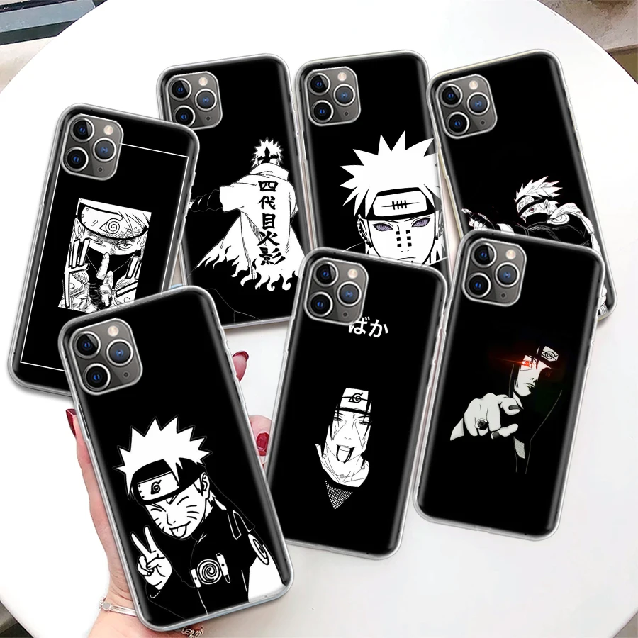 

Naruto Black Art Coque Phone Case For iPhone 11 Pro Max 12 Mini 13 7 8 Plus X XR XS SE 2020 6 6S 5 5S Apple Soft Cover