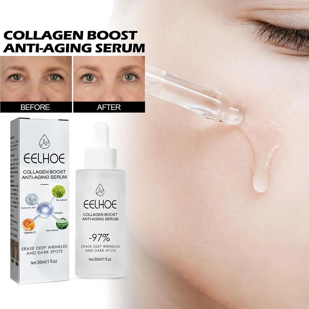 

Collagen Anti Aging Serum Wrinkle Removal Firming Fade Fine Acid Lifting Nourishing Lines Whitening Essence Hyaluronic Faci S3F5