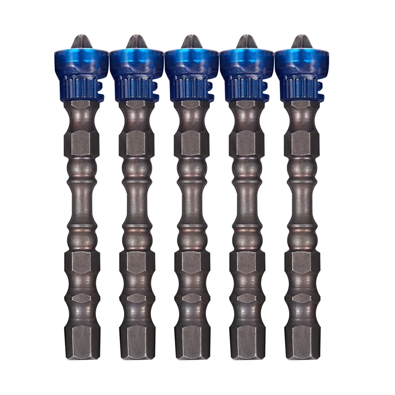 

5Pcs Single Head Magnetic Screwdriver Bit Anti-Slip Hex S2 Ph2 Electric Screw Driver Set For Power Tools