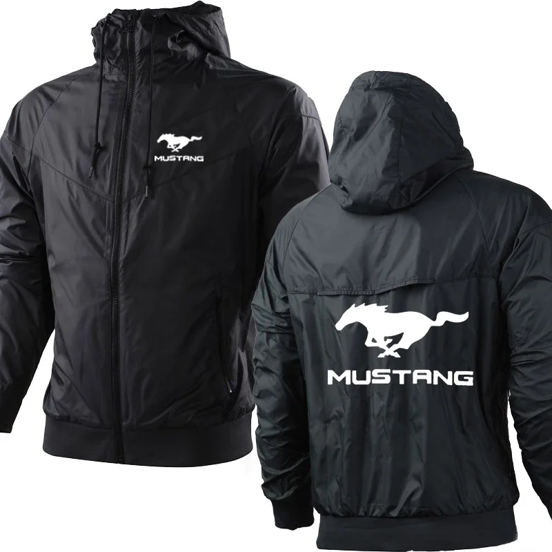 

Men's jackets for Mustang Car Logo Men Spring Autumn Sweatshirt Casual Fashion Hoody Zipper Jacket Male Tops Clothing Sweatshirt